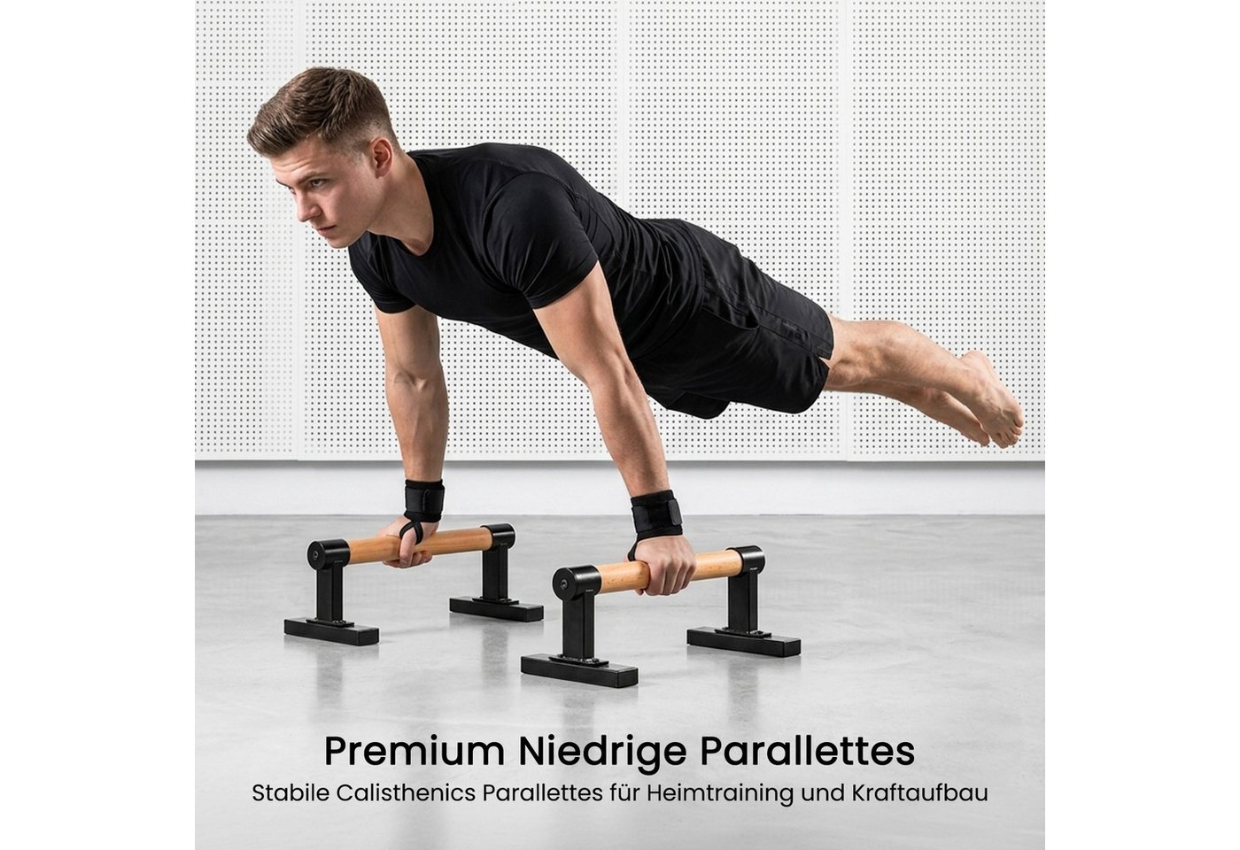 Youyijia Handstandtrainer Calisthenics Parallettes aus Buchenholz Handstand und Liegestützgriffe Bild 4