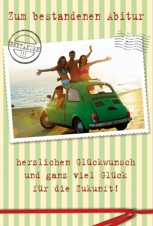BSB Grußkarten Abitur - Glückwunschkarte im Format 11,5 x 17 cm mit Briefumschlag