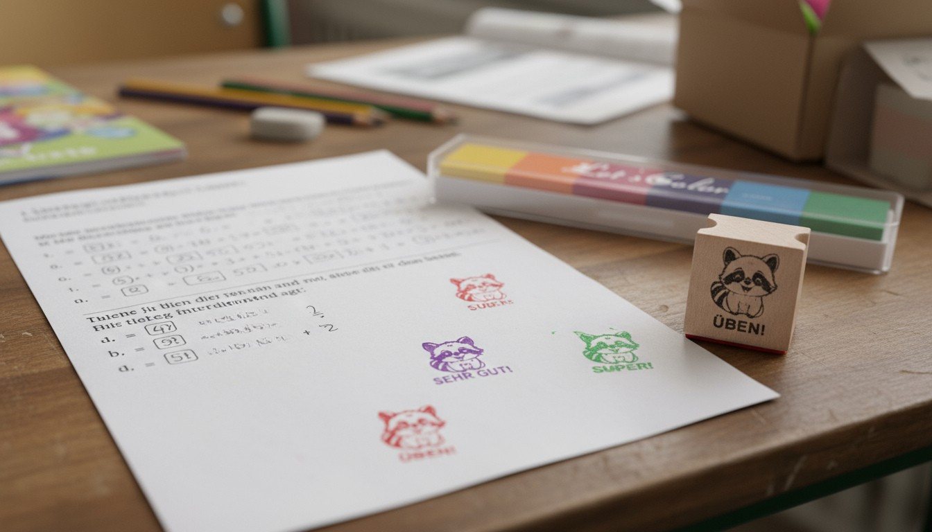 Hauke Wagner Stempel Waschbär Stempel für Schüler zur Motivation für Lehrer in Schulen, Waschbär Stempel, Lehrer, Schule, Schüler, Stempel Bild 3