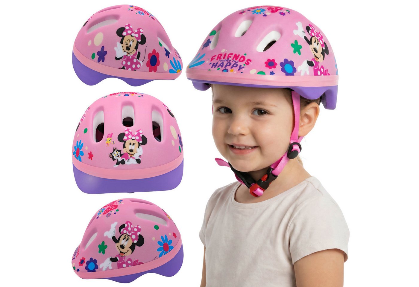 Disney Minnie Mouse Kinderfahrradhelm DISNEY Minnie Mouse Kinder Fahrradhelm, verstellbar, 44–48 cm Bild 4