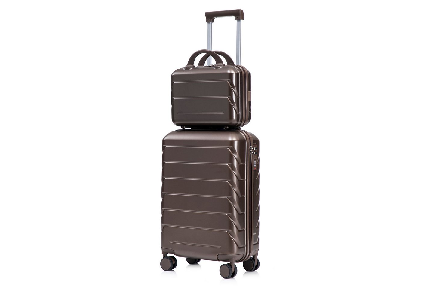 REDOM Kofferset Spinner-Trolleyset, 4 Rollen, (mit Kosmetiktasche, 2 tlg., S-M-Set) Bild 4