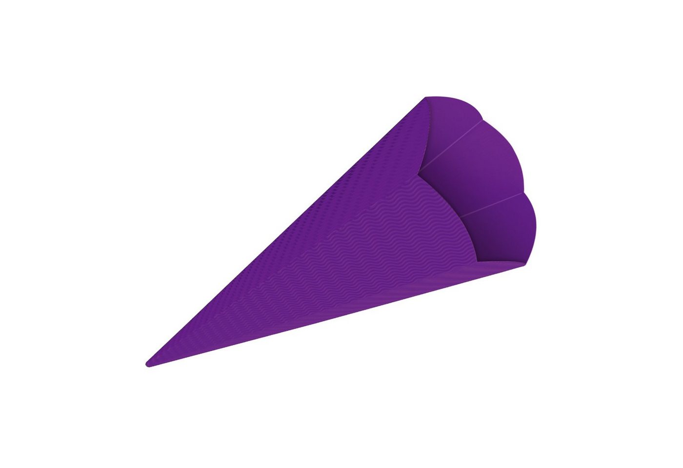 itenga Schultüte 3D Color Schultüten Bastelwellpappe 68CM LILA - Schultüten Rohling zum Bild 2