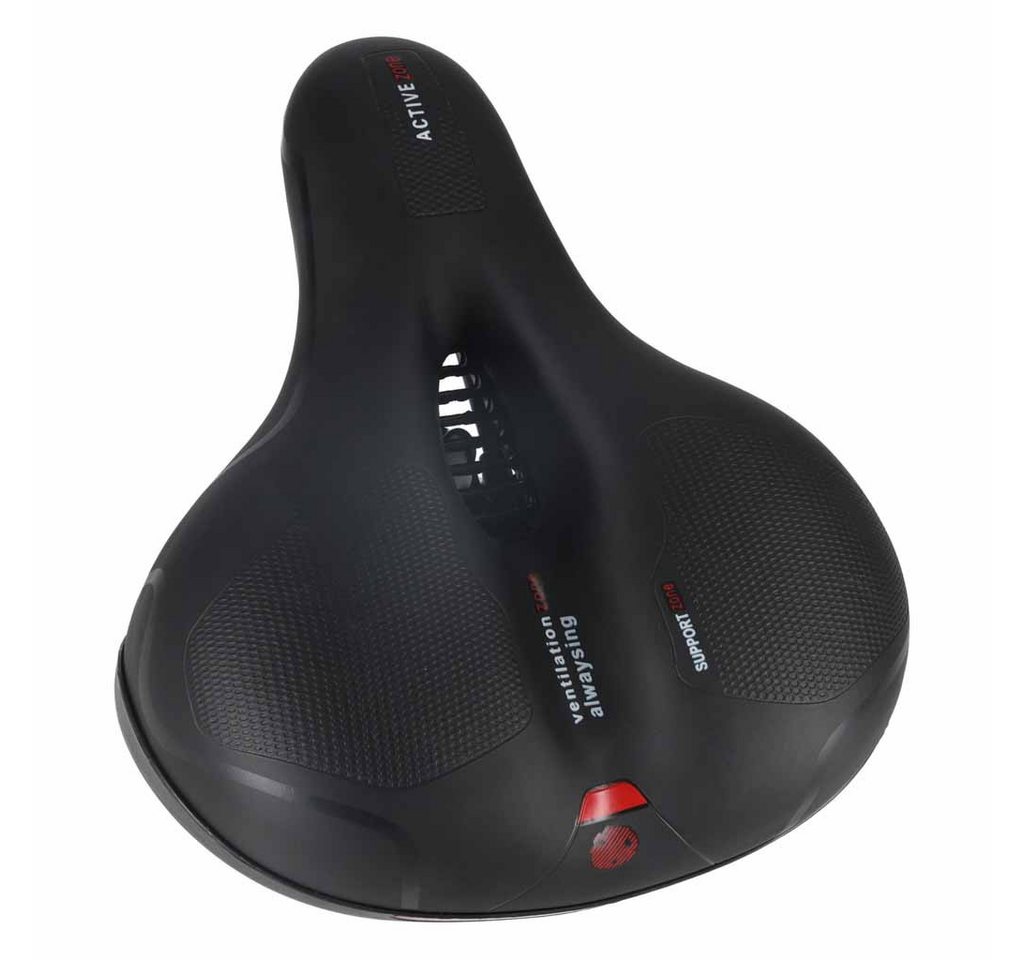 Ikonka Fahrradsattel Fahrradsattel Komfort Schaum mit Federung und Reflektor für Stadt (Fahrradsattel Komfort mit Federung, Fahrradsattel mit Federung, Schaumpolsterung und Reflektorstreifen), Ergonomisch, gefedert, Schaumpolsterung, Reflektorstreifen Bild 4