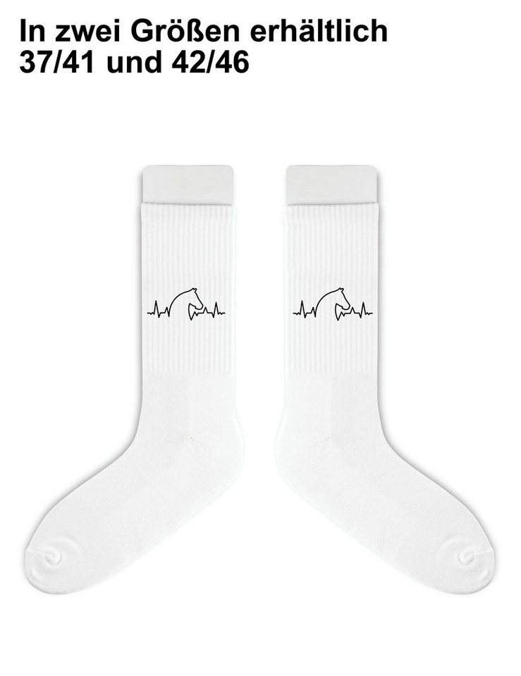 Youth Designz Tennissocken Unisex Socken "Heartbeat Pferd" Aufdruck lustig Geschenk Statement mit verstärkter Verse und Zehenbereich Bild 2