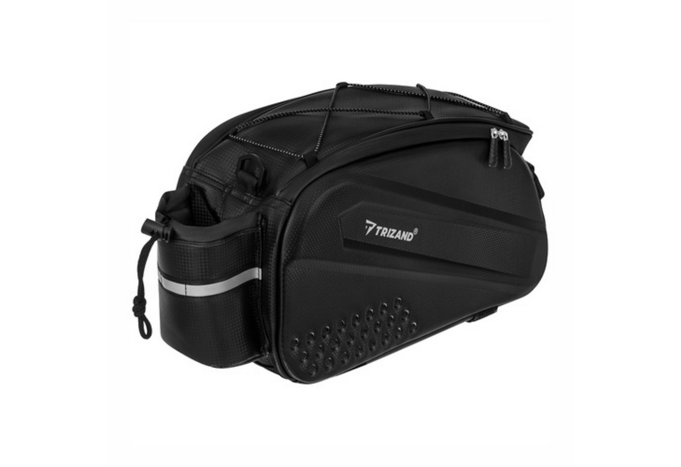 Trizand Fahrradtasche Fahrrad Gepäckträgertasche 10L wasserdicht Fahrradtasche Reflektoren (Fahrrad Gepäckträgertasche 10L mit Schultergurt und Reflektoren, 1x Gepäckträgertasche mit Schultergurt und Befestigungssystem), 10L Stauraum, wasserabweisend, Reflektoren, Schultergurt, Gepäckträger Bild 2