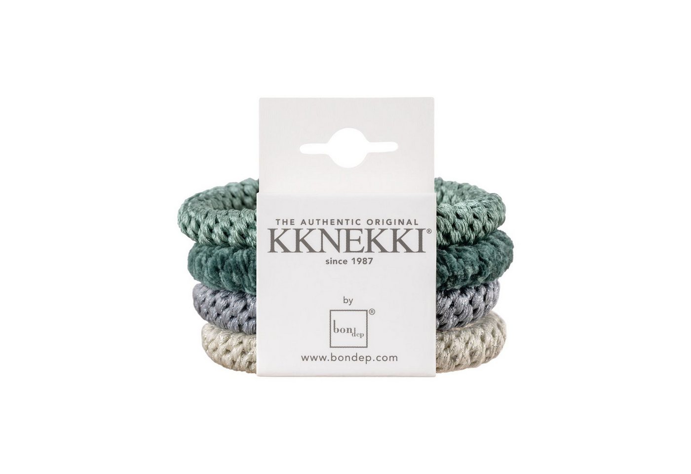 Grußkarte Kknekki Haargummi – Modische & haarschonende Accessoires Weiß, Grau, G