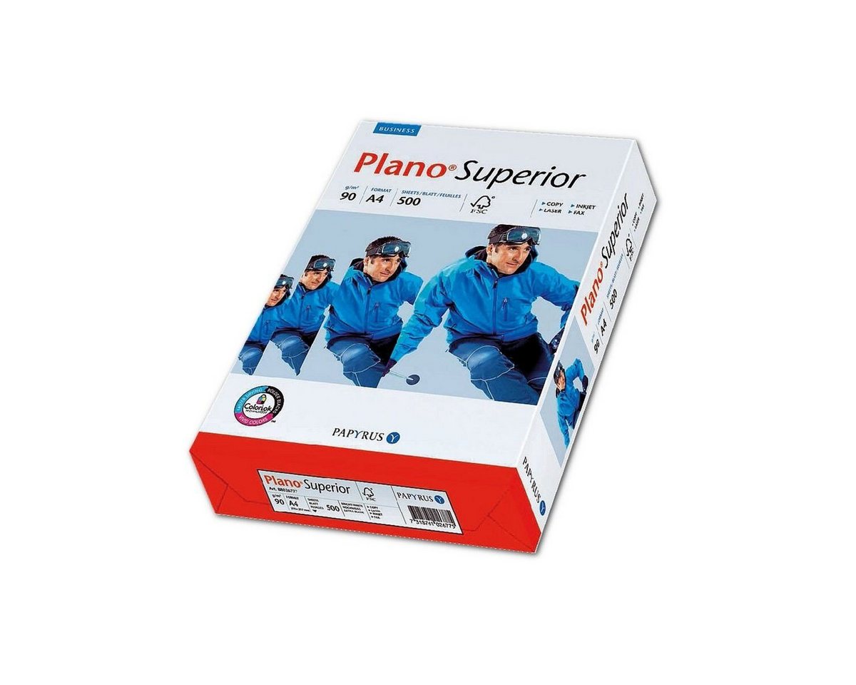 PLANO Druckerpapier Superior, Format DIN A4, 90 g/m², 165 CIE, 500 Blatt