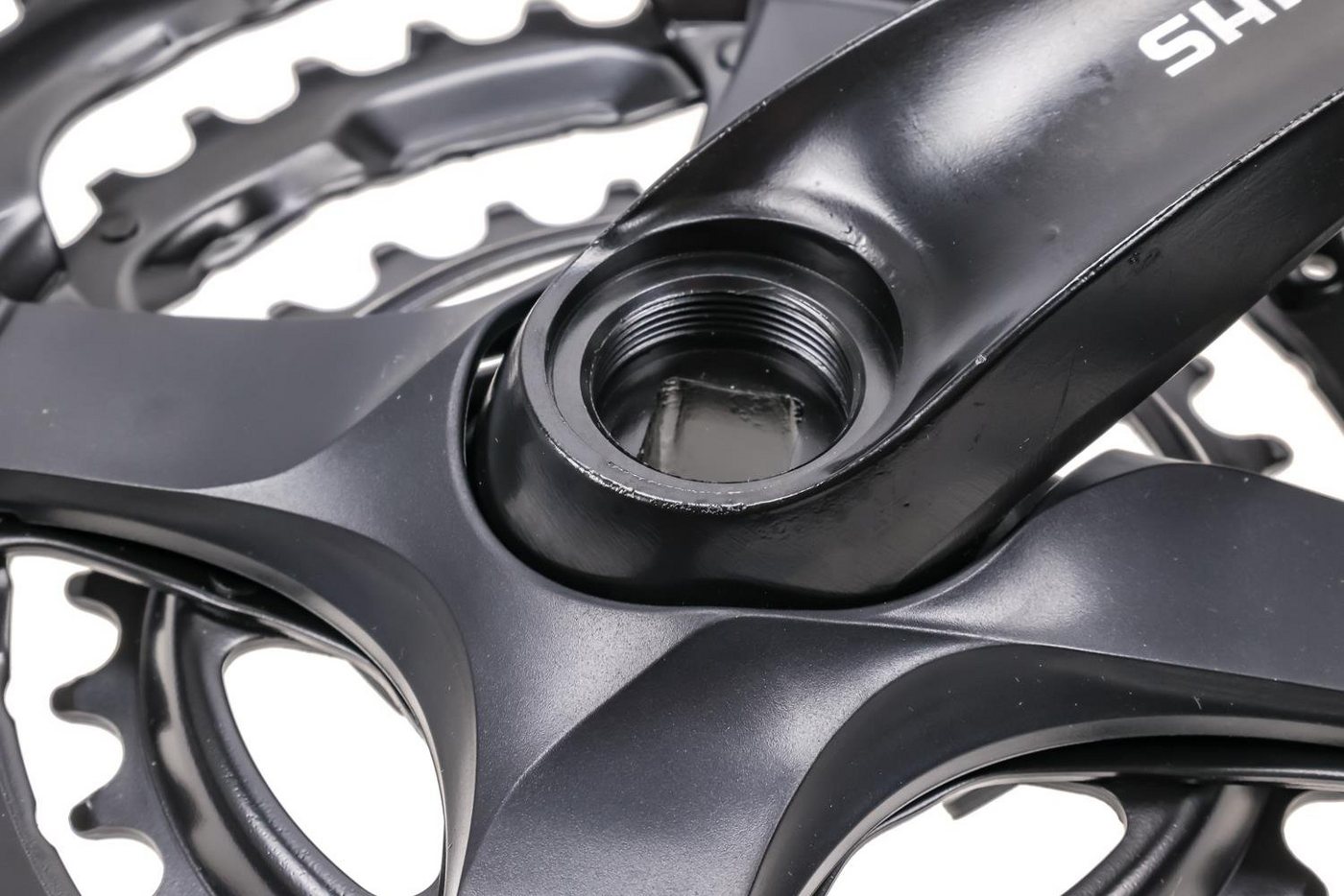 Shimano Fahrradkurbel SHIMANO 3 fach Kurbel FC-TY501 Antrieb 48-38-28 Zähne 175mm Armlänge
