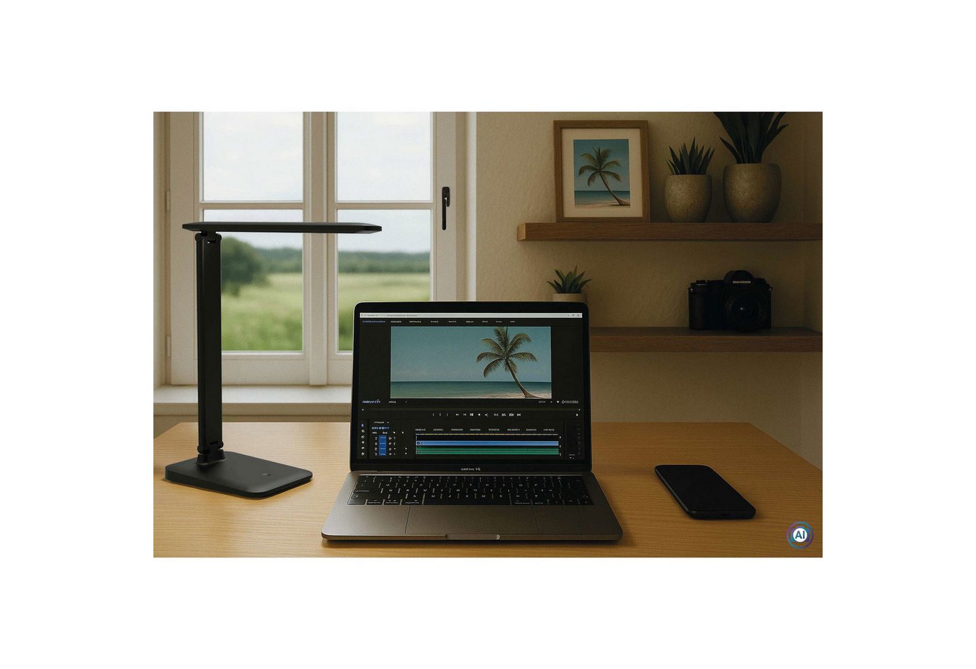 MAUL USB-Tischleuchte MAUL Akku Leuchte MAULsally LED 3.000 - 6.500 K dimmbar Standfuß schwa Bild 3