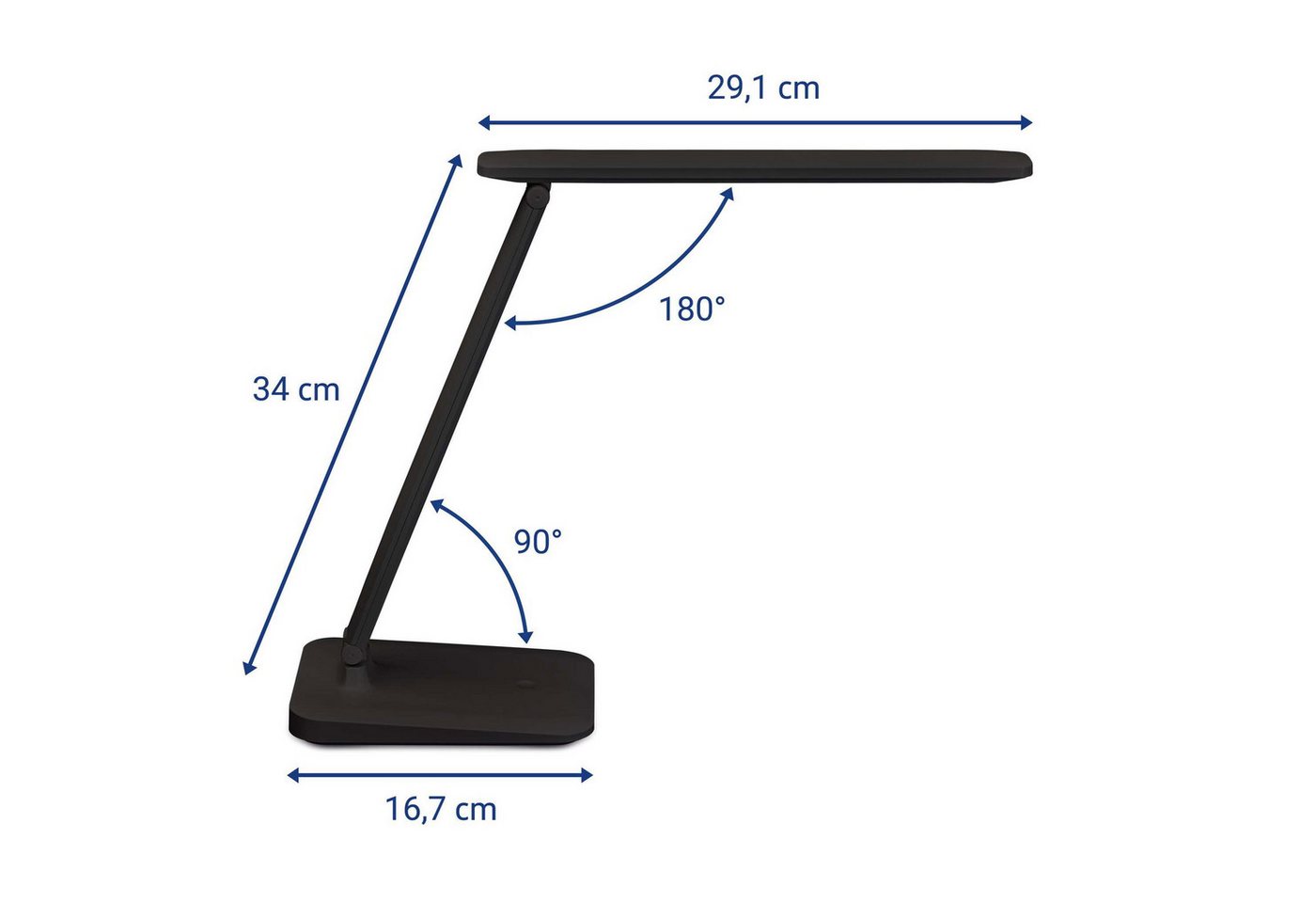 MAUL USB-Tischleuchte MAUL Akku Leuchte MAULsally LED 3.000 - 6.500 K dimmbar Standfuß schwa Bild 4