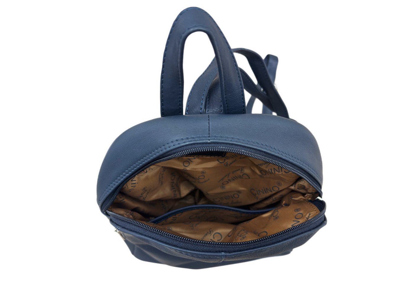 Cinino Cityrucksack C6104, Damen City-Rucksack aus echtem Rindleder Bild 3