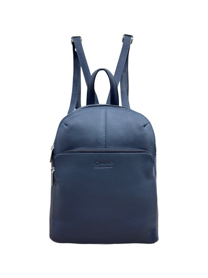 Cinino Cityrucksack C6104, Damen City-Rucksack aus echtem Rindleder Bild 5