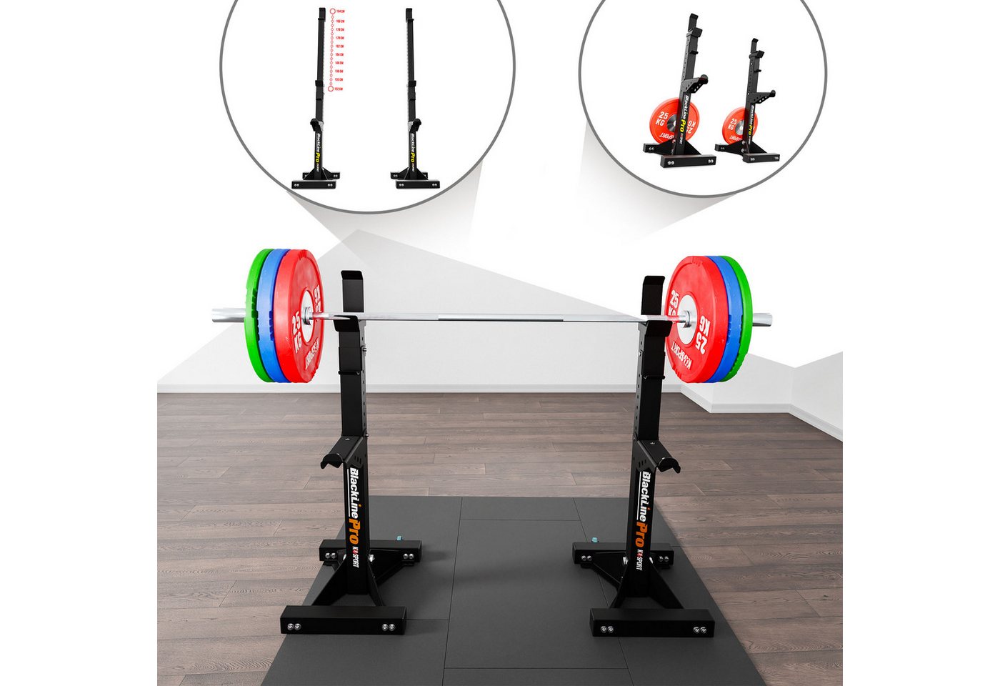 K-SPORT Squat Rack Massiver verstellbarer Hantelständer