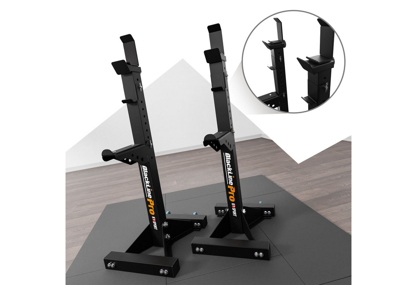 K-SPORT Squat Rack Massiver verstellbarer Hantelständer Bild 2
