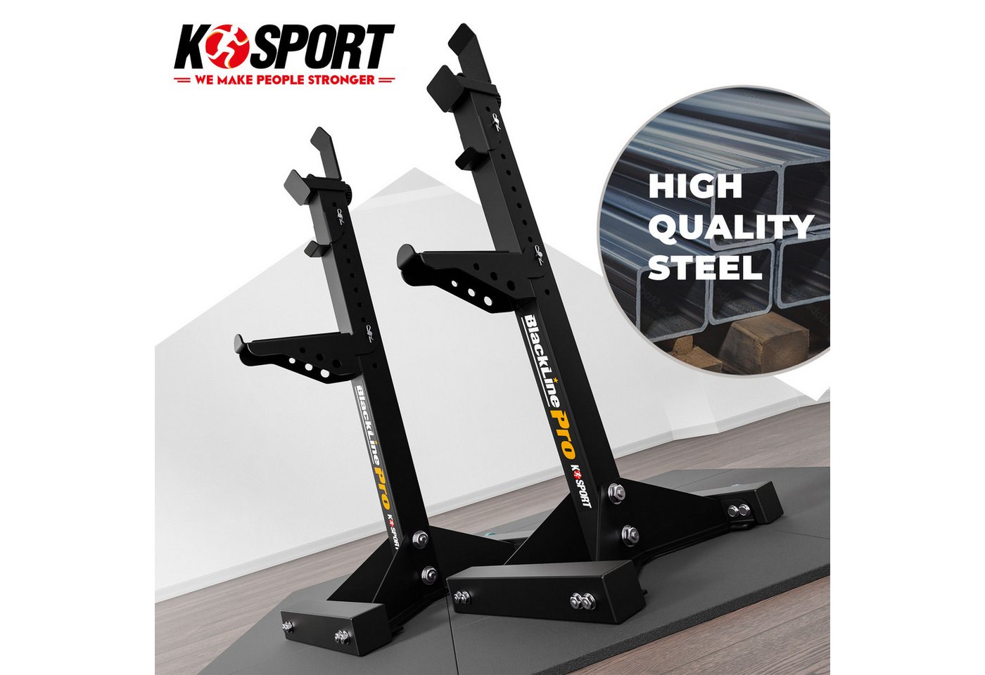 K-SPORT Squat Rack Massiver verstellbarer Hantelständer Bild 3