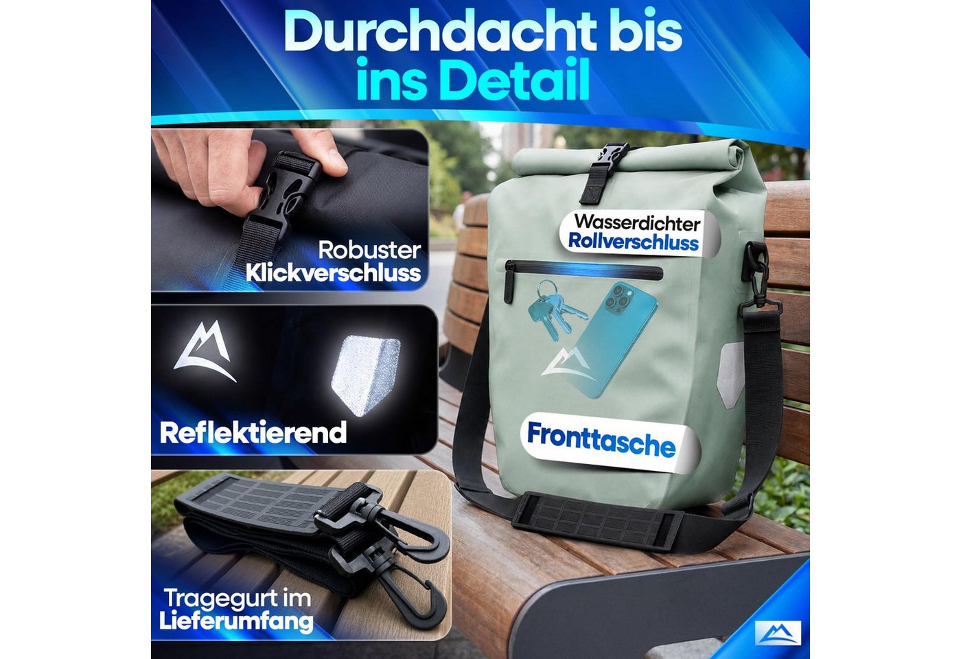 Nextcover Fahrradtasche Nextcover® Fahrradtasche für Gepäckträger Bild 5