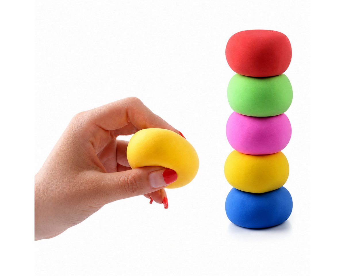R2 Invest Modelliermasse Set Kinder 12 Tütchen Bunte Knete zum Formen und Basteln (12-tlg) Bild 3