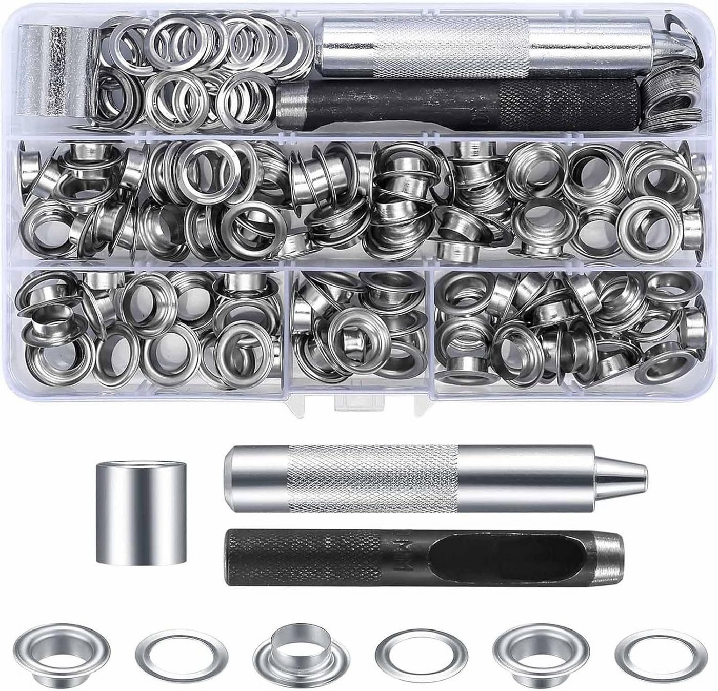 FELIXLEO Schutzplane 100er Ösenzange Set 10mm Metall Ösen Werkzeug für Stoff Leder Planen (100-St) Bild 4