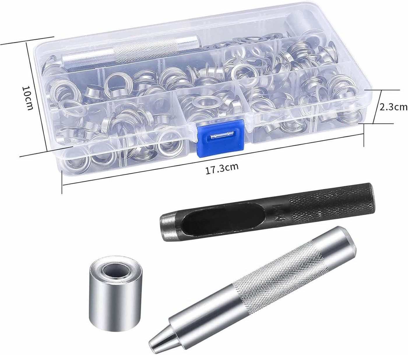 FELIXLEO Schutzplane 100er Ösenzange Set 10mm Metall Ösen Werkzeug für Stoff Leder Planen (100-St) Bild 5