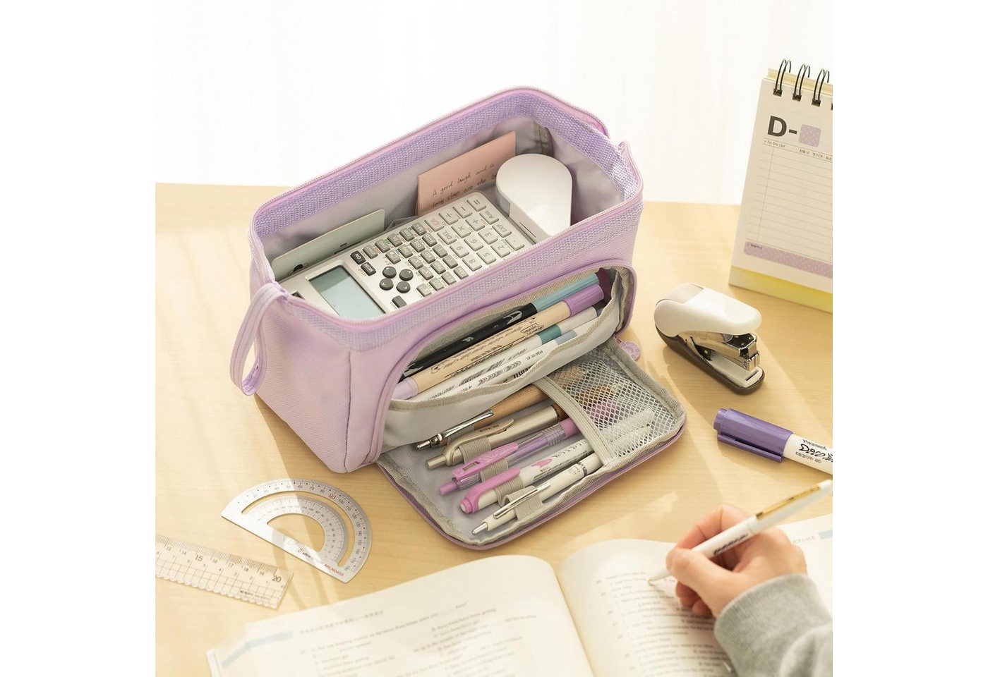 FOUORTUNATE-BEE Federmäppchen Tragbares Federmäppchen – Geschenk zum Schulstart, Kompaktes Federmäppchen für Schüler & Jugendliche