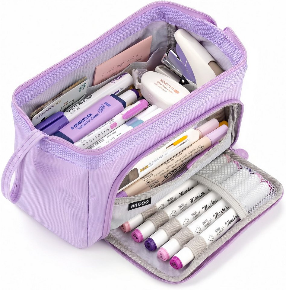 FOUORTUNATE-BEE Federmäppchen Tragbares Federmäppchen – Geschenk zum Schulstart, Kompaktes Federmäppchen für Schüler & Jugendliche Bild 2