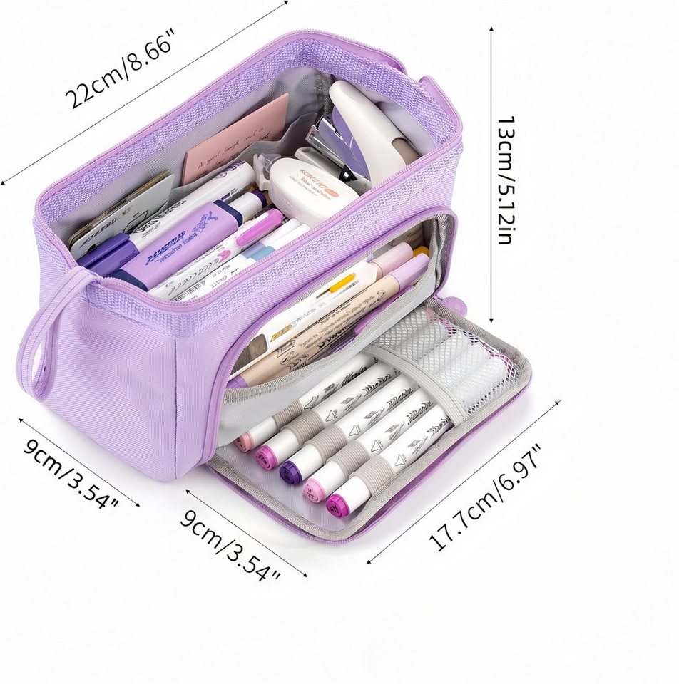 FOUORTUNATE-BEE Federmäppchen Tragbares Federmäppchen – Geschenk zum Schulstart, Kompaktes Federmäppchen für Schüler & Jugendliche Bild 4