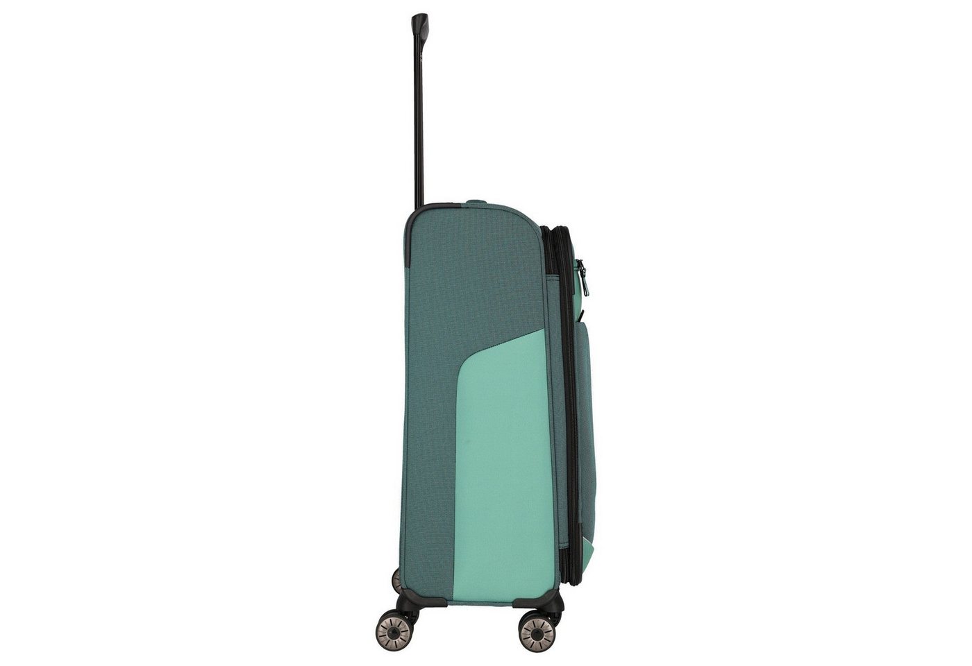 travelite Koffer Viia - 4-Rollen-Trolley M 67 cm erw. (Eukalyptus), 4 Rollen