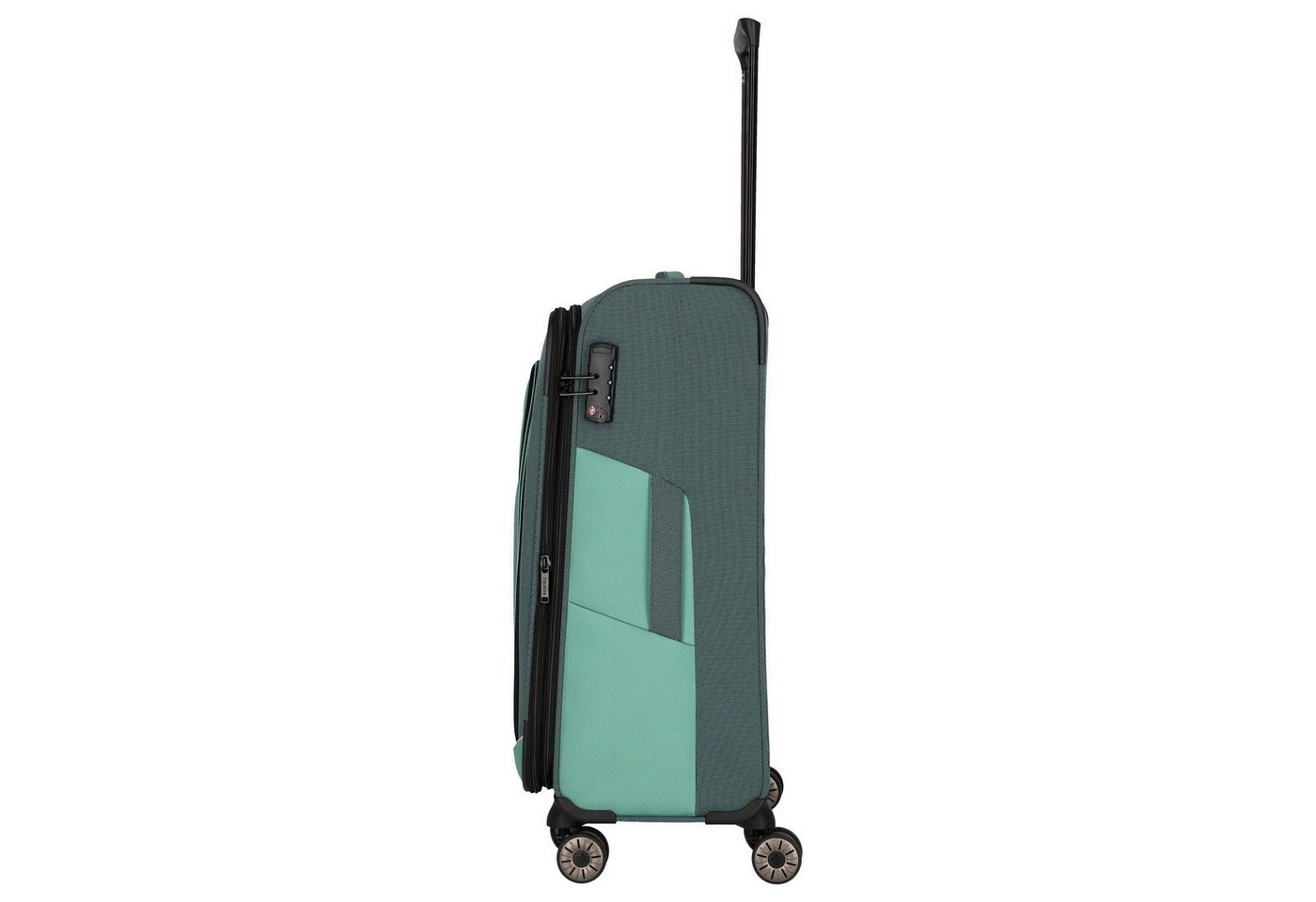 travelite Koffer Viia - 4-Rollen-Trolley M 67 cm erw. (Eukalyptus), 4 Rollen Bild 5