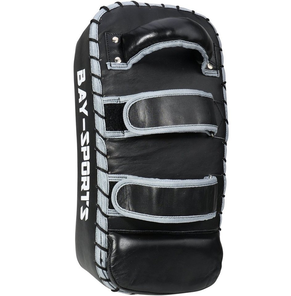 BAY-Sports Schlagpolster Arm-Schlagpolster Thai Pad Pratze Thaiboxen Muay Thai Kickboxen Leder, mit Ellbogenpolster, 42 cm, gebogen, Echtes Leder Bild 3