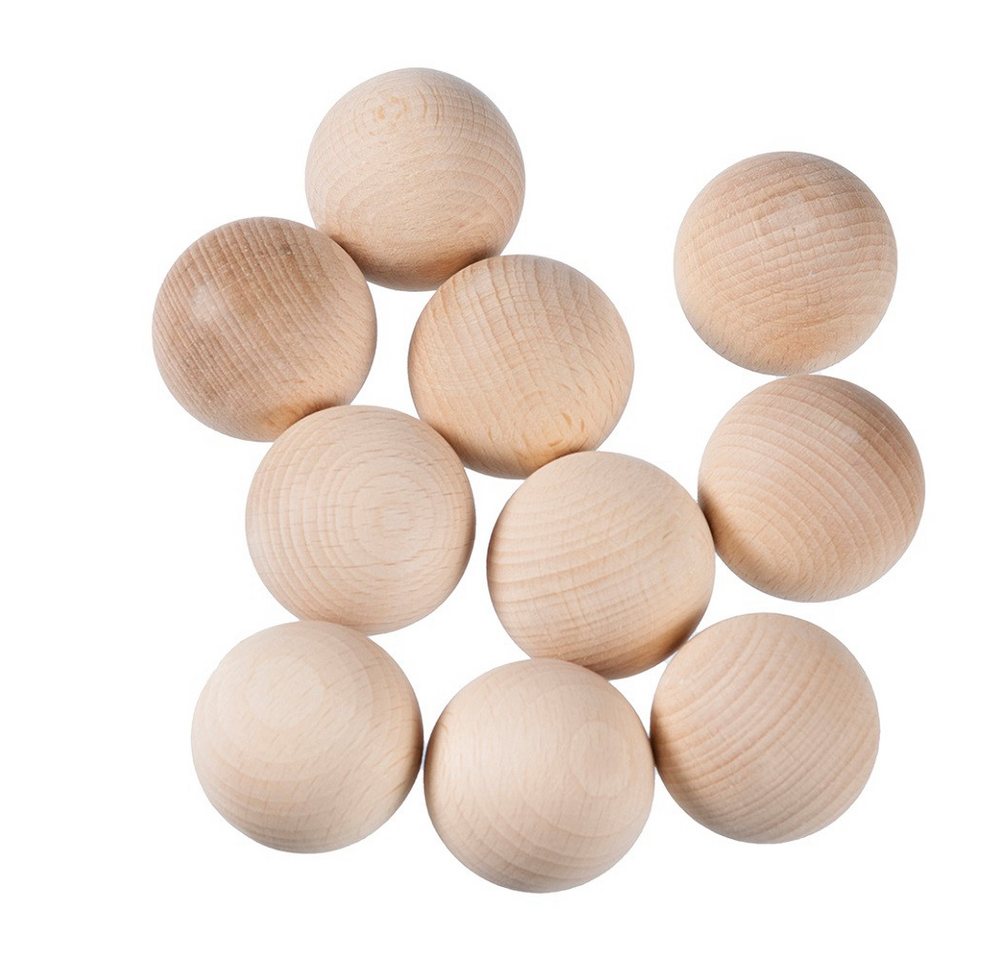 efco creative Bastelnaturmaterial Rohholzkugeln, ungebohrt / Holzwürfel, Floristik, Kugel Tischdeko, (5-tlg), Basteln / Holz / Holzartikel / Kugel