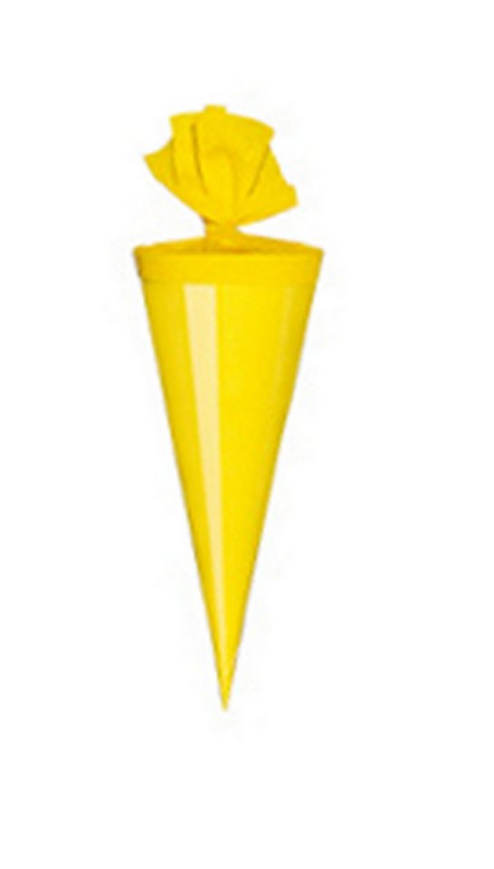 Livepac Office Schultüte Bastel Schultüte / Länge: 35cm / rund / Farbe: glanzlackiert sunshine