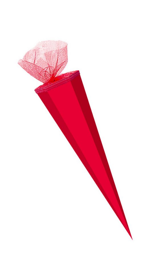 Livepac Office Schultüte Bastel Schultüte / Länge: 85cm / eckig / Farbe: rot