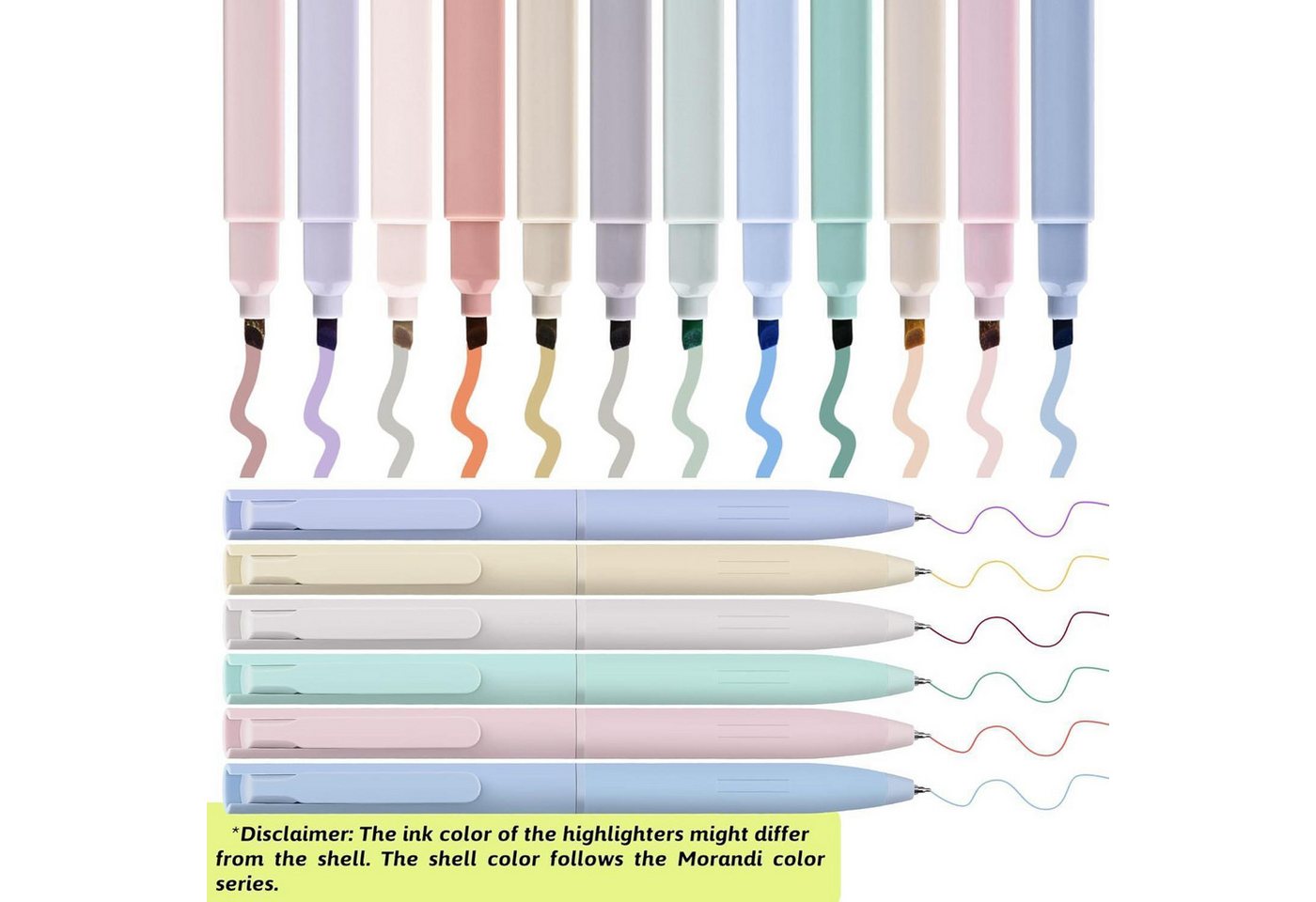 COZCLAM Marker Textmarker Set Pastell 12 Stifte + 6 Fineliner Bibel Zubehör Bild 2