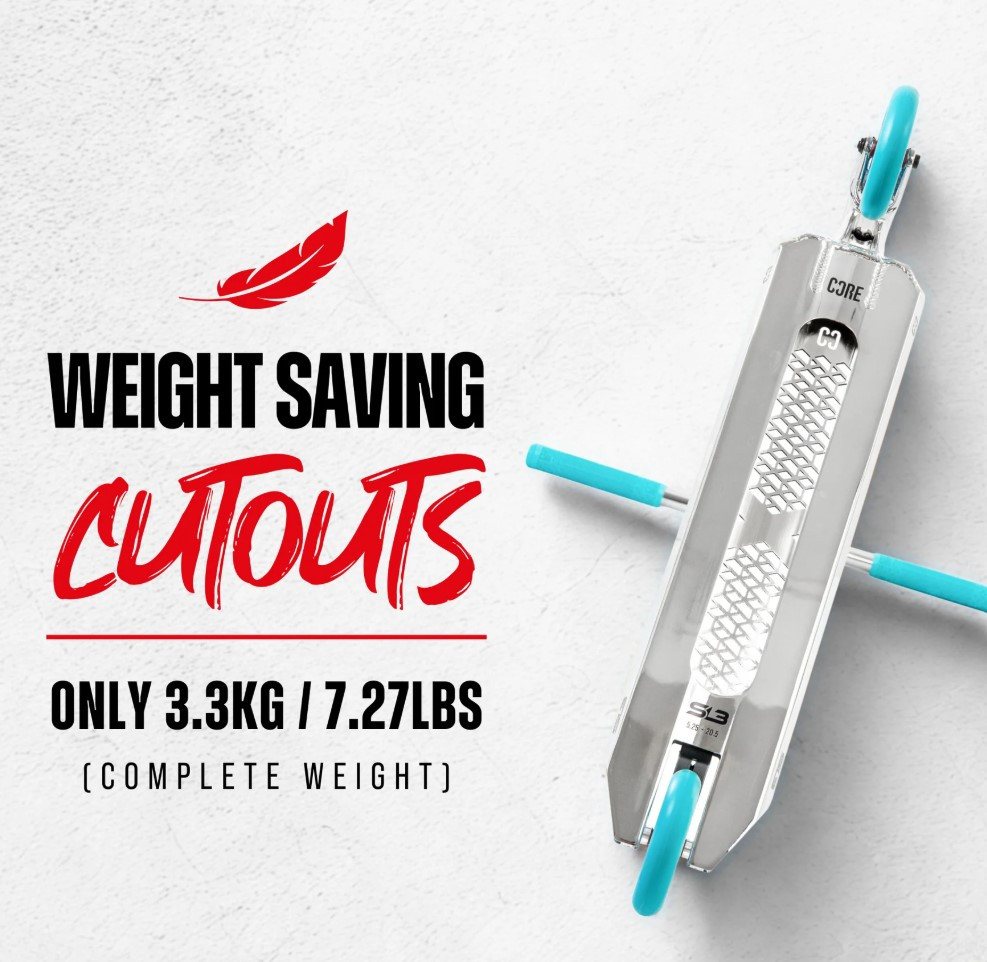 Core Action Sports Stuntscooter CORE SL3 Stunt-Scooter Park H=92,5cm Chrome/Teal Bild 4