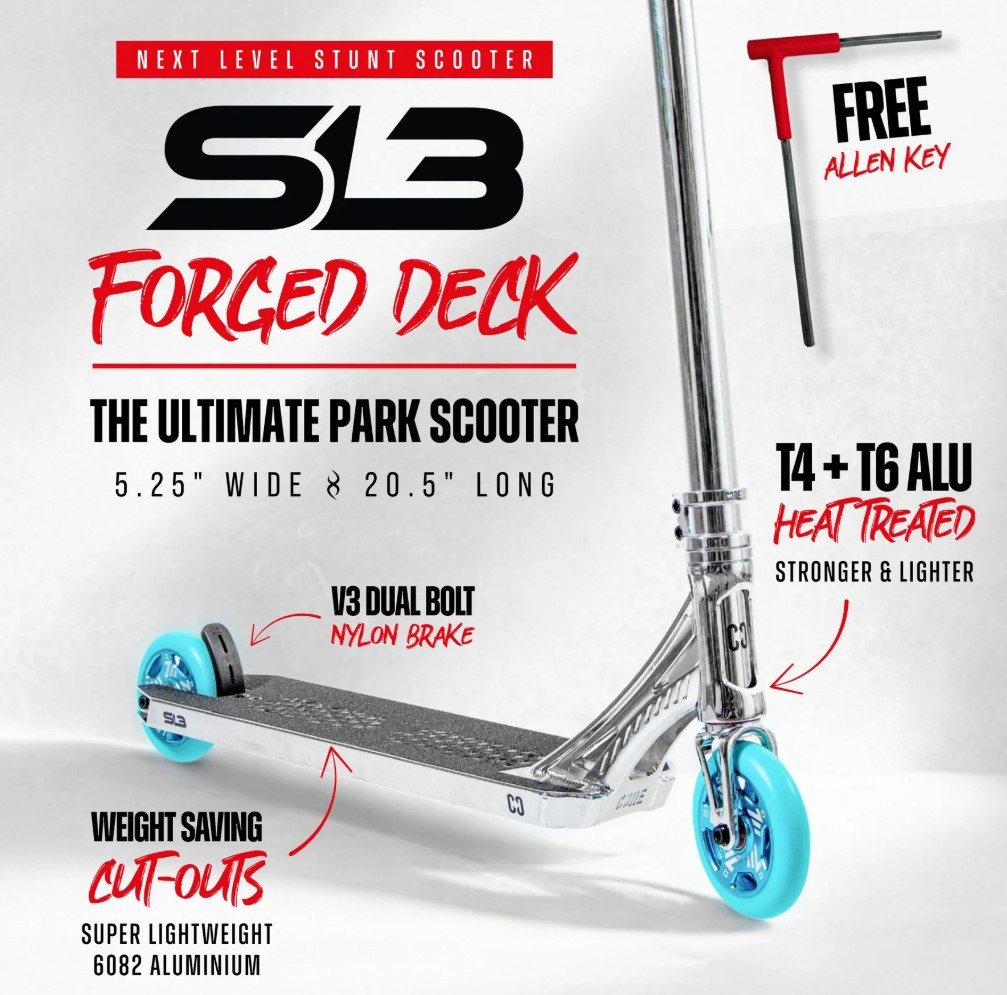 Core Action Sports Stuntscooter CORE SL3 Stunt-Scooter Park H=92,5cm Chrome/Teal Bild 5
