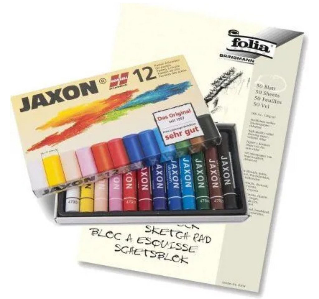 JAXON Skizzenblock JAXON Ölkreiden+ folia Skizzenblöcke Kreative Entfaltung, Perfekt für jede kreative Technik Bild 2