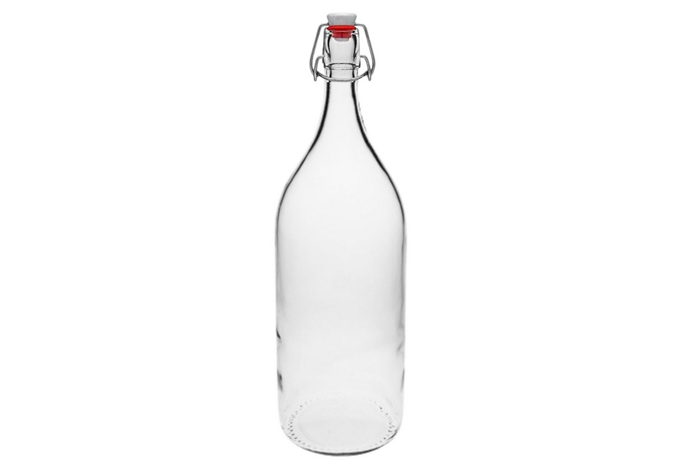 mikken Trinkflasche XXL Glasflasche 2 L mit Bügelverschluss, 2000 ml Fassungsvermögen