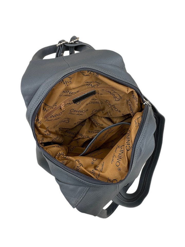 Cinino Cityrucksack C6080, Sicherheitsrucksack Lederrucksack Stadtrucksack Bild 5