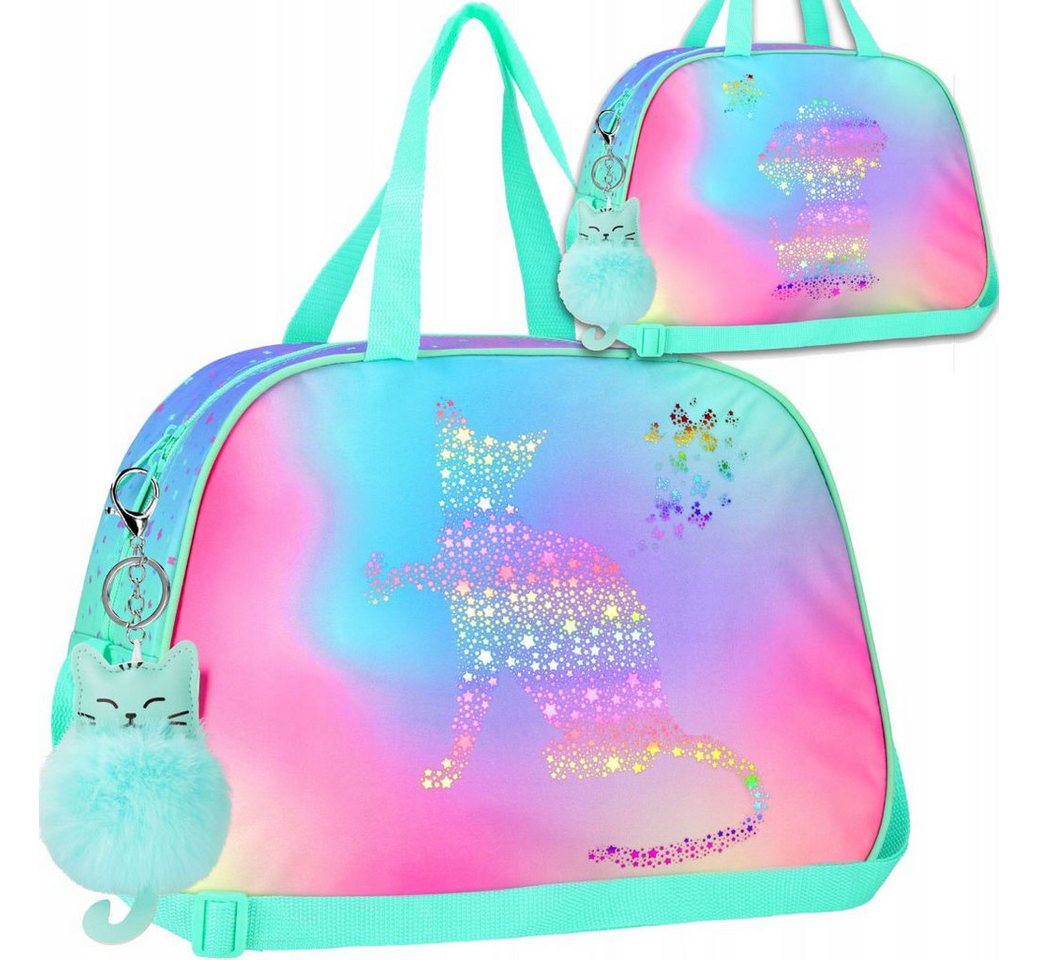 Starpak Sporttasche Sporttasche Mädchen Schule Schwimmen Ombre Katze Hund Starpak (1-tlg)
