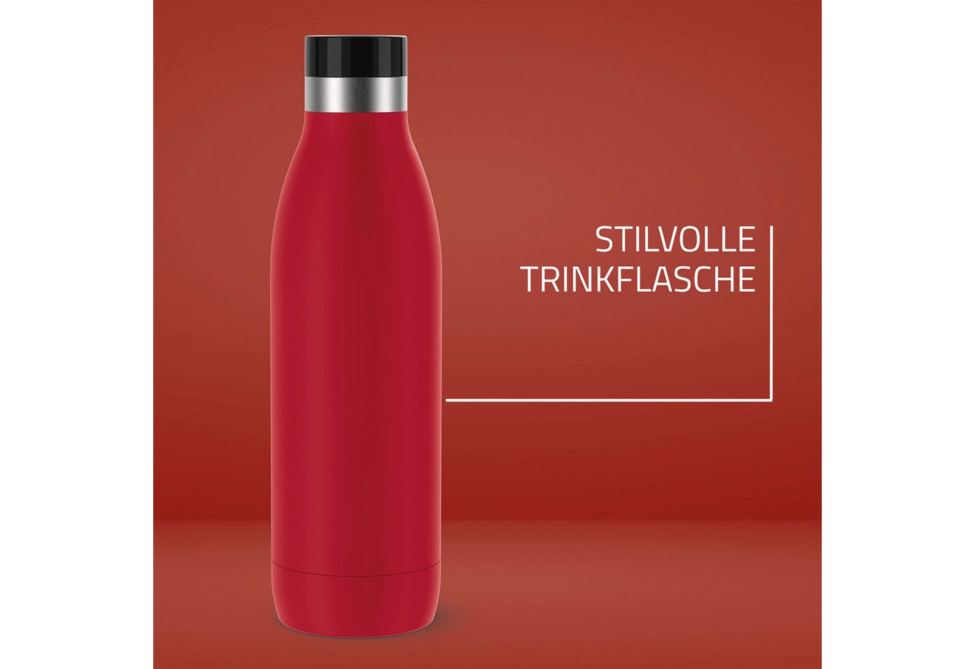 Emsa Isolierflasche Bludrop Rot, 0.7 L Bild 5