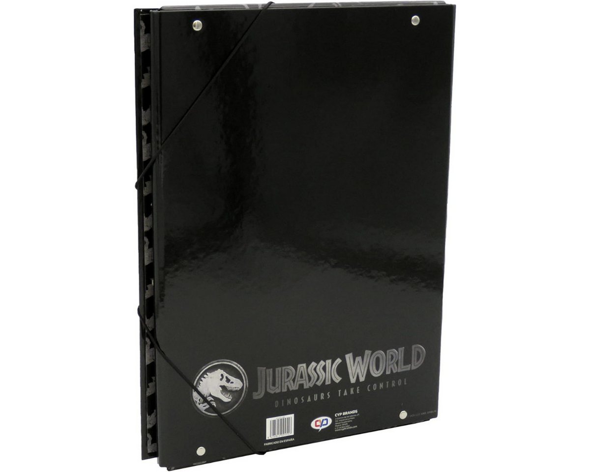 Jurassic World Organisationsmappe Ordner mit Klappen A4 Dokumentenmappe Schulordner Bild 2