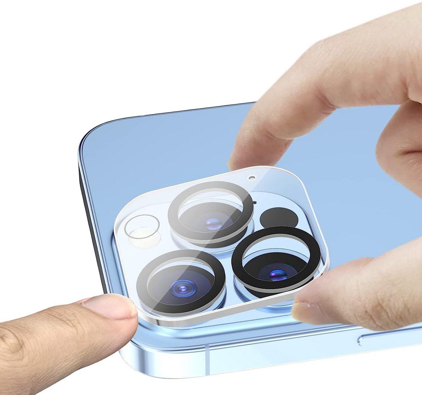 Ventarent Schutzfolie für iPhone 15 Pro / iPhone 15 Pro Max Kameraschutz Linse Camera Glas, (Kamera Schutz, 1-St., inkl. Reinigungstuch), Transparent, Stoßschutz, Smartphone