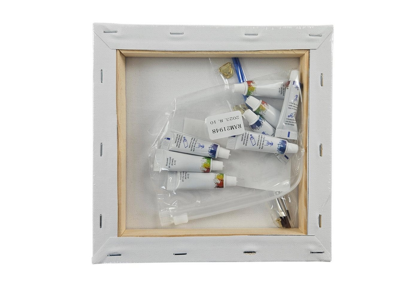 Realb2b Malen nach Zahlen Wiese Malset – Kreatives Malen nach Zahlen mit Rahmen 20x20cm (Komplettes Malset: Kreatives Malen nach Zahlen mit Rahmen und Farben, Malen nach Zahlen Set: Leinwand 20x20cm, Acrylfarben, Pinsel, Rahmen), Wiese Malset: Hochwertige Leinwand 20x20cm mit Acrylfarben & Rahmen Bild 3