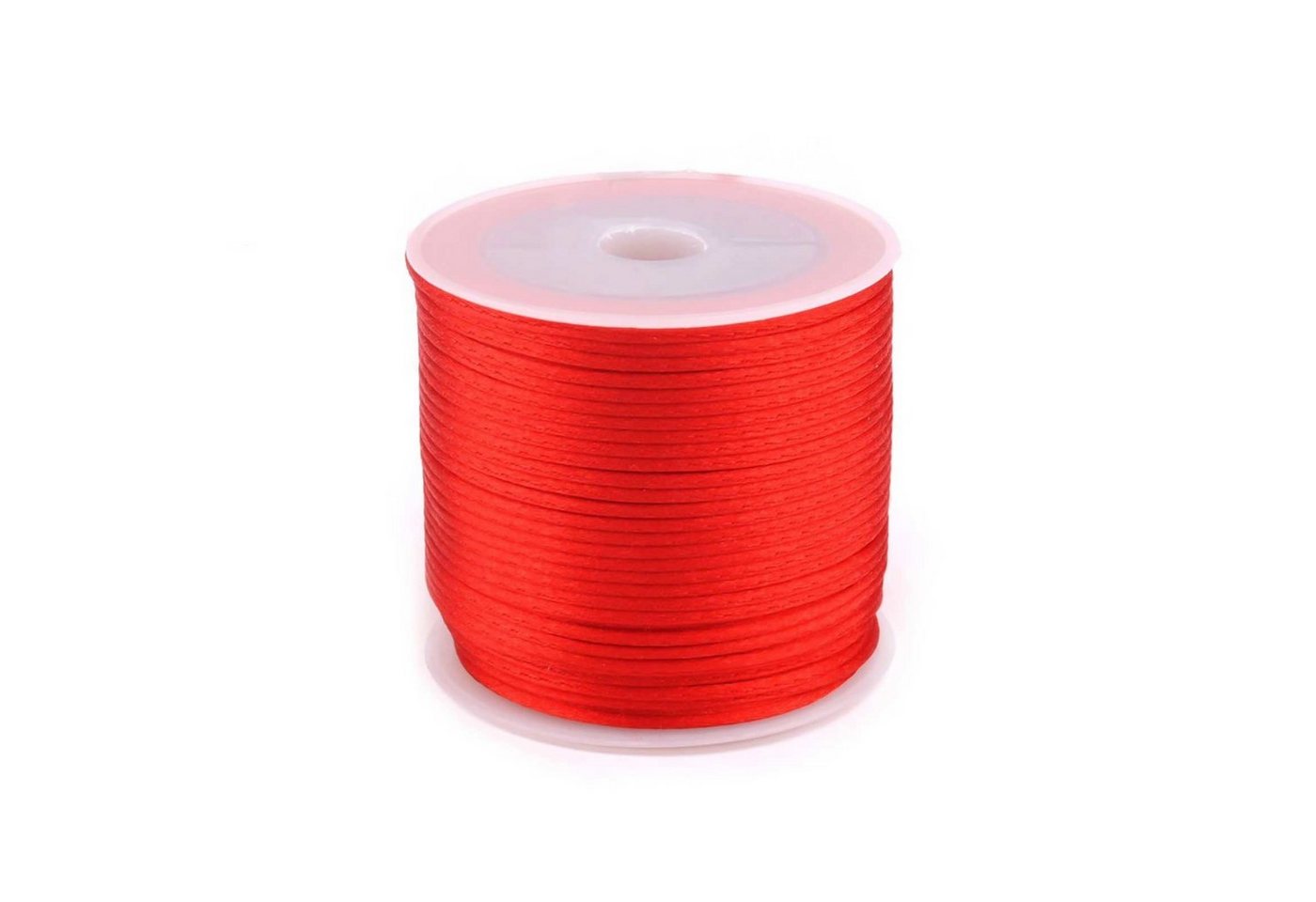 maDDma Seil 30m Satinschnur Flechtkordel Kumihimo 1mm, rot Bild 2