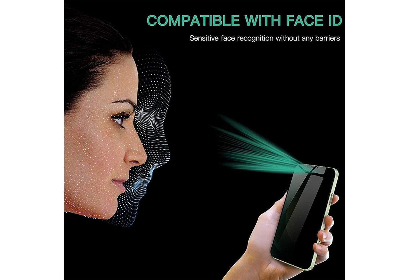 CoolGadget Schutzfolie Sichtschutz Panzerfolie für Samsung Galaxy A13 5G, (Spar-Set 2in1, Fullscreen), Privacy Glas 2x Anti-Spy Schutzfolie für Samsung Galaxy A13 5G Folie Bild 5