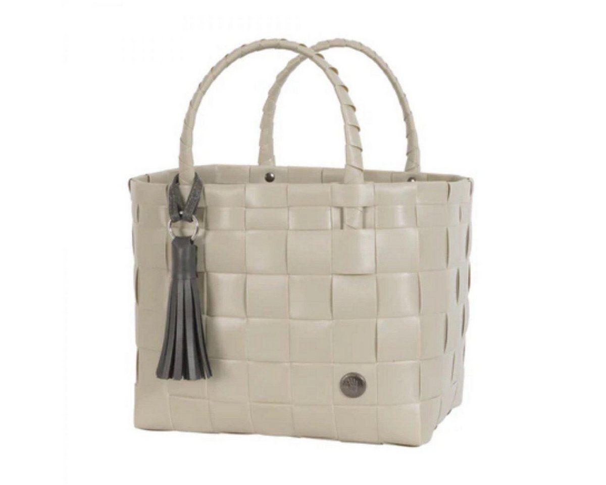 Handed By Einkaufskorb Handed By Shopper Paris Mini Pale Grey mit Quaste in Dark Grey Bild 2