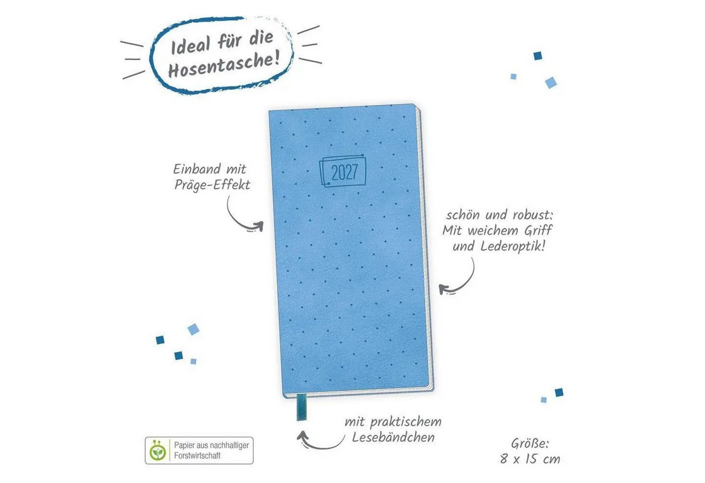 Trötsch Verlag Taschenkalender TRÖTSCH - Taschenterminer Soft Touch Punkte 2027 Bild 2