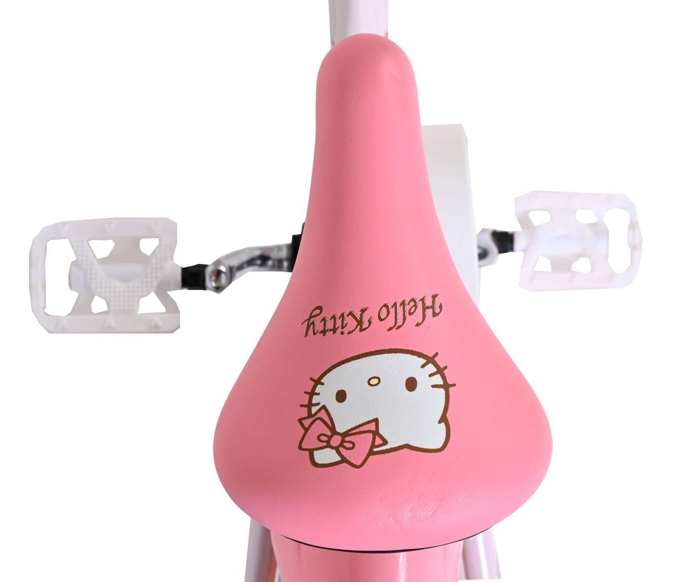 Volare Kinderfahrrad Hello Kitty 12 Zoll für Mädchen in Rosa mit Stützrädern und Korb, Hello Kitty Lizenz, Kinderfahrrad, Mädchenfahrrad, Handbremse