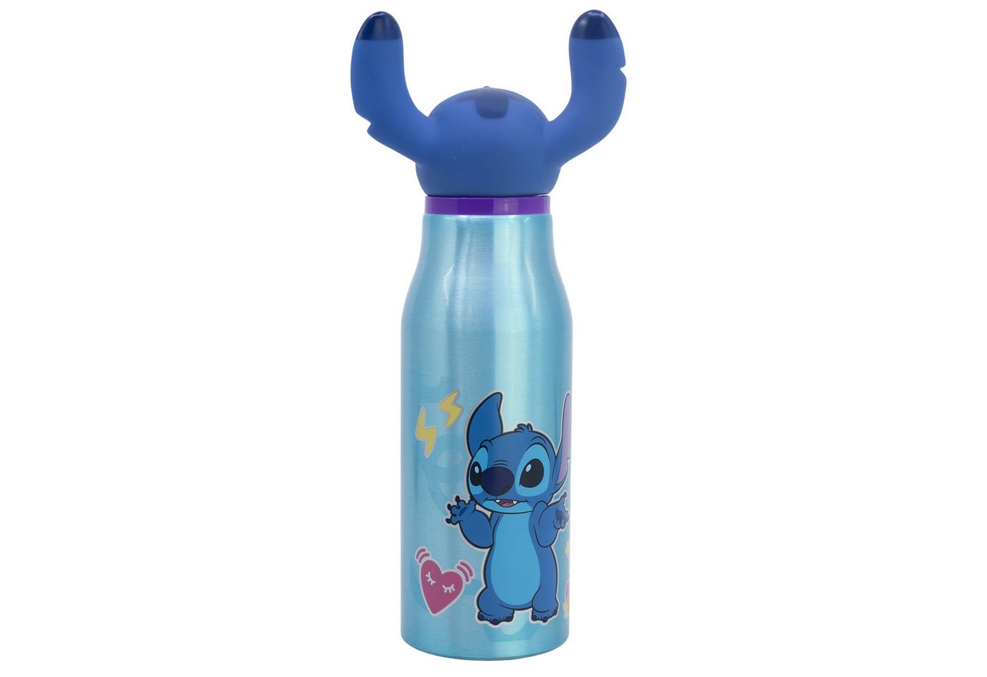 Disney Trinkflasche Disney Stitch 3D Kopf Aluminium Wasserflasche Flasche 690 ml Bild 4
