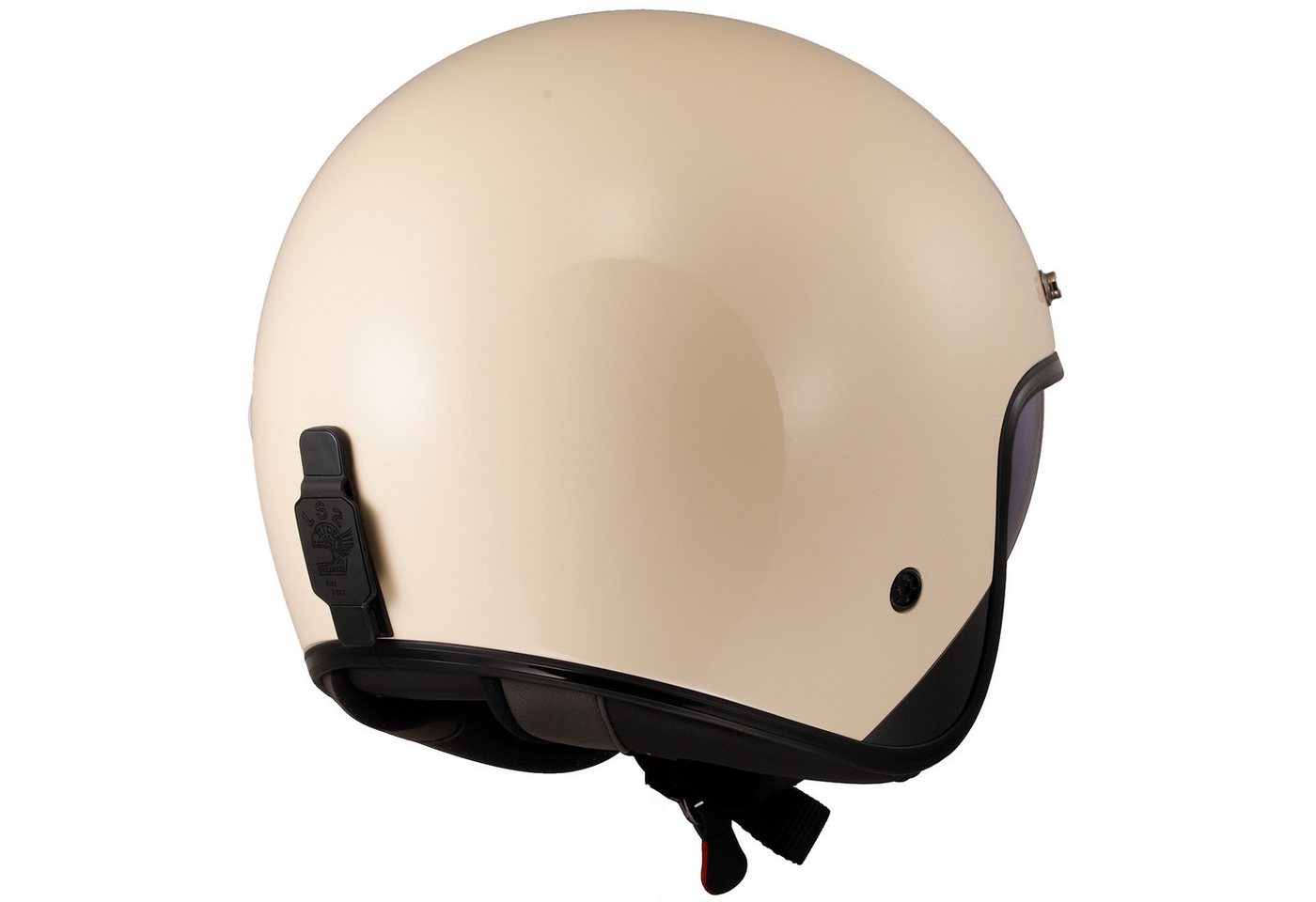 LS2 Motorradhelm LS2 OF601 Bob II Solid Jethelm Creme L (1er Set), jethelm für motorrad